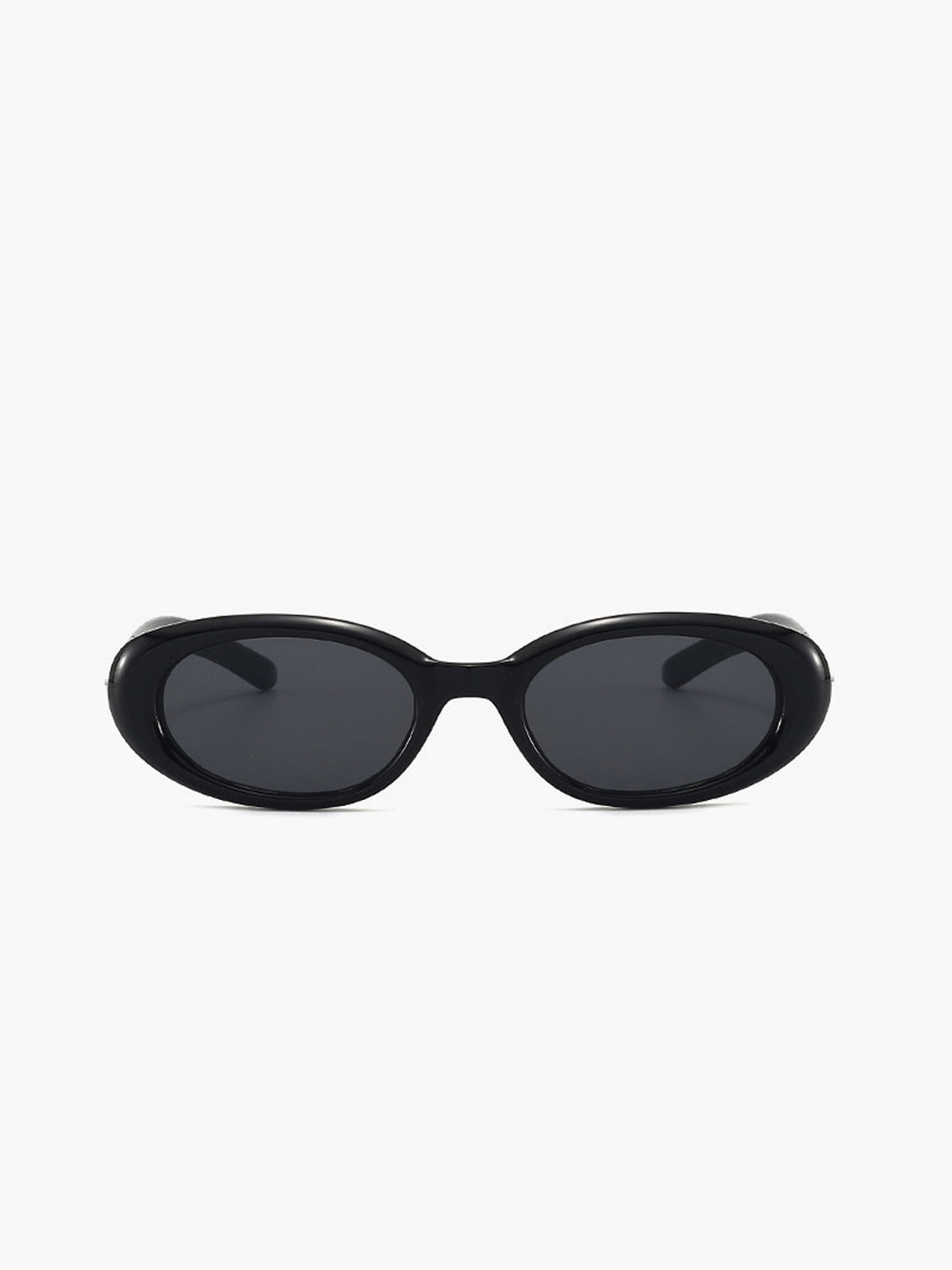 Vintage-inspired black oval sunglasses for women, perfect eyewear with full UV protection.
