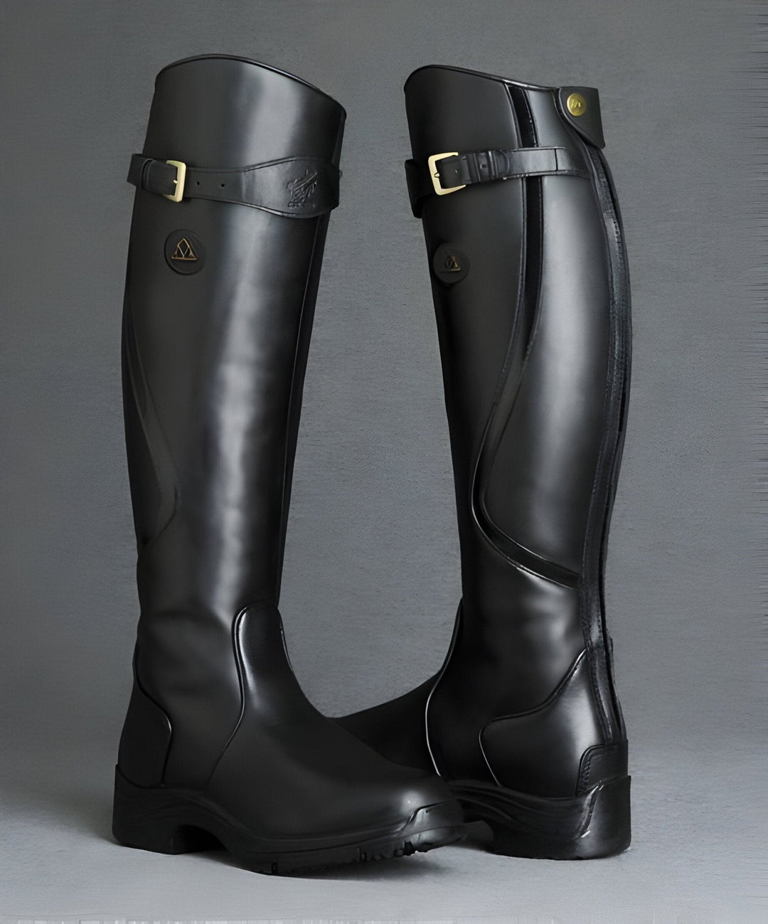 Elegant women's waterproof winter knee-high boots, engineered for comfort & safety