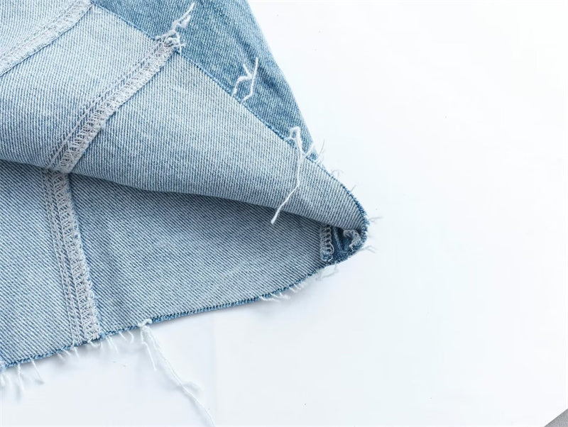 Bobbie strapless denim mini dress, women's chic and versatile summer clothing.