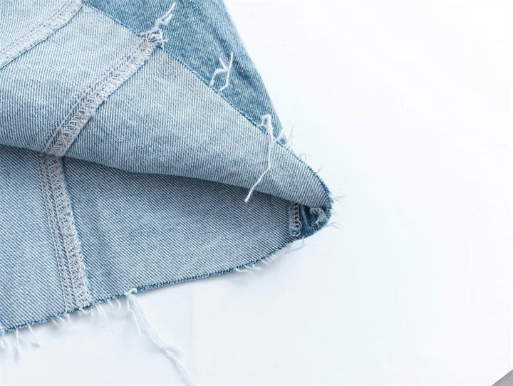Bobbie strapless denim mini dress, women's chic and versatile summer clothing.
