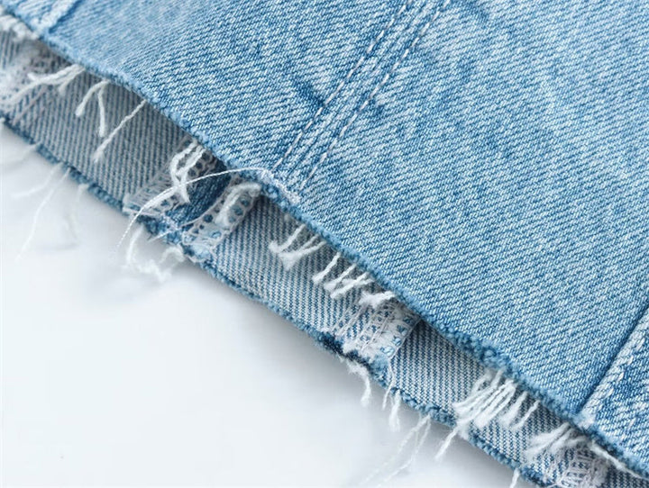 Women's fashionable Bobbie strapless denim mini dress, ideal for any event.