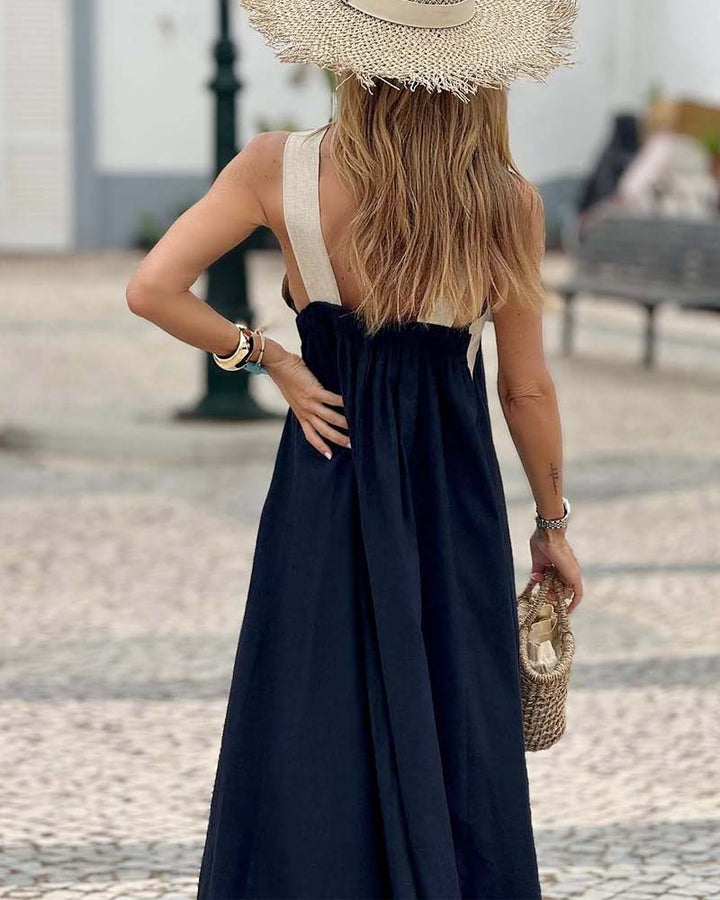 Perfect casual summer maxi dress for women, featuring a comfortable crossed design.