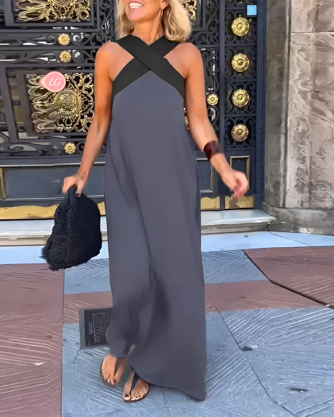 Breathable long maxi dress for women, offering ultimate comfort and a flowy fit.