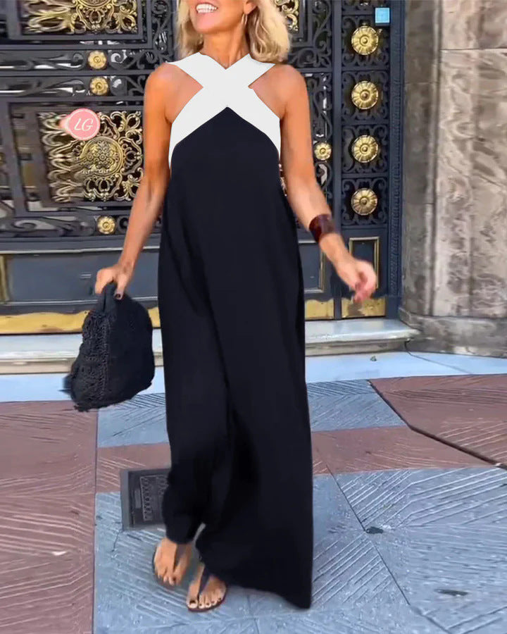 Flowy comfort maxi dress for women, designed for breathable summer elegance.