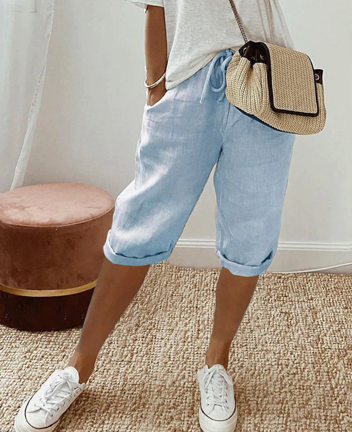 Chic women's BreezeFlow cotton shorts. Enjoy comfortable, relaxed fit for summer & casual occasions.