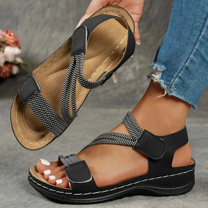 Slip-on women's comfort sandals, great for everyday wear, walking, and relaxed summer adventures.