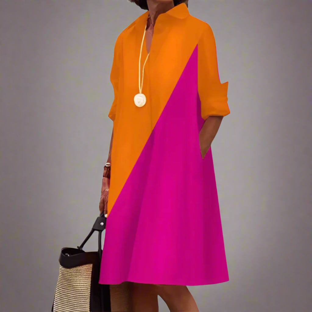 Elegant women's versatile polo dress for a casual yet sophisticated summer style. Modern & comfortable.