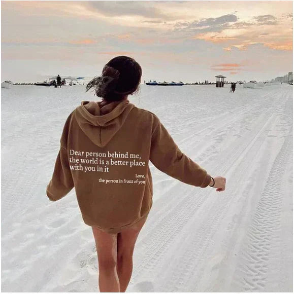 Women's casual hoodie with witty graphic message. Comfortable, stylish pullover sweatshirt for everyday wear.