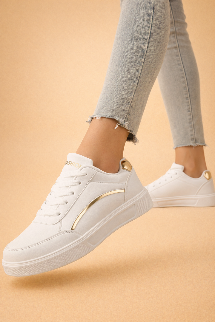 Comfortable women's platform sneakers with a non-slip sole. Ideal casual footwear for everyday wear & chic urban style.