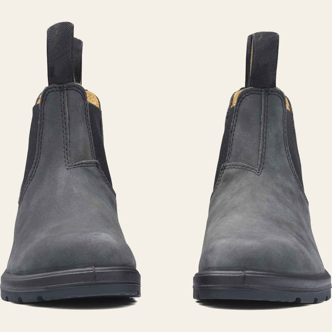 Rugged women's Chelsea ankle boots feature a strong grip sole for work & casual use.