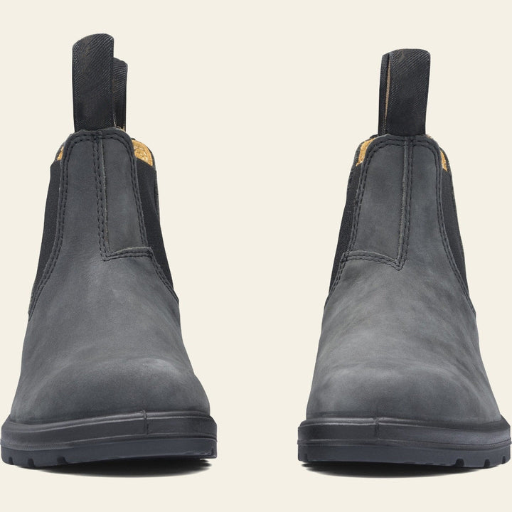 Rugged women's Chelsea ankle boots feature a strong grip sole for work & casual use.