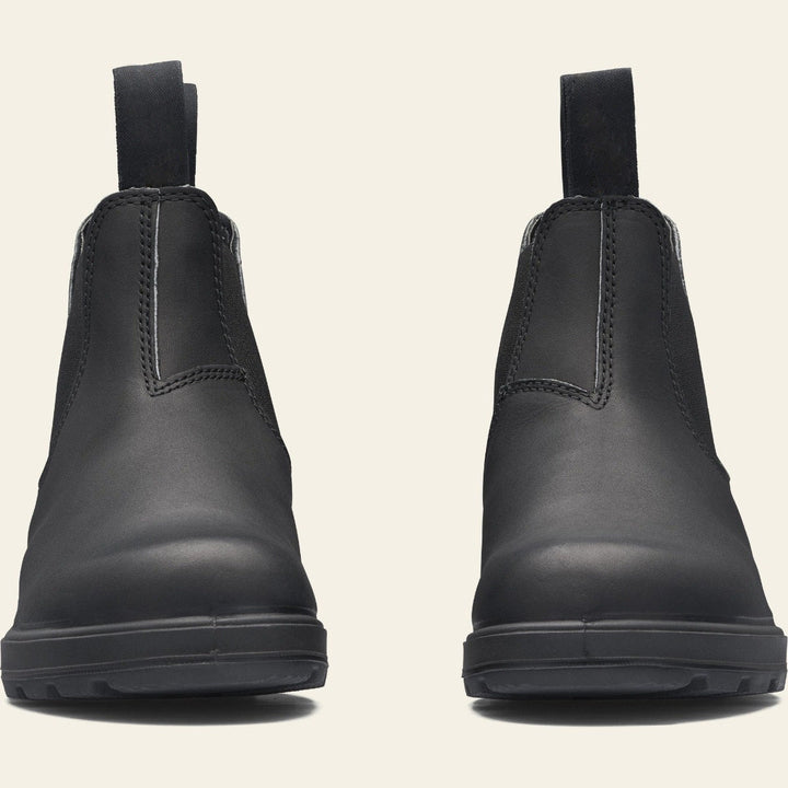 Women's Chelsea work boots with elastic sides and a thick, rugged grip sole for stability.