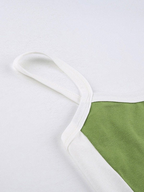 Sleeveless women's cami top with stylish contrast trim. Light and airy for warm weather days.