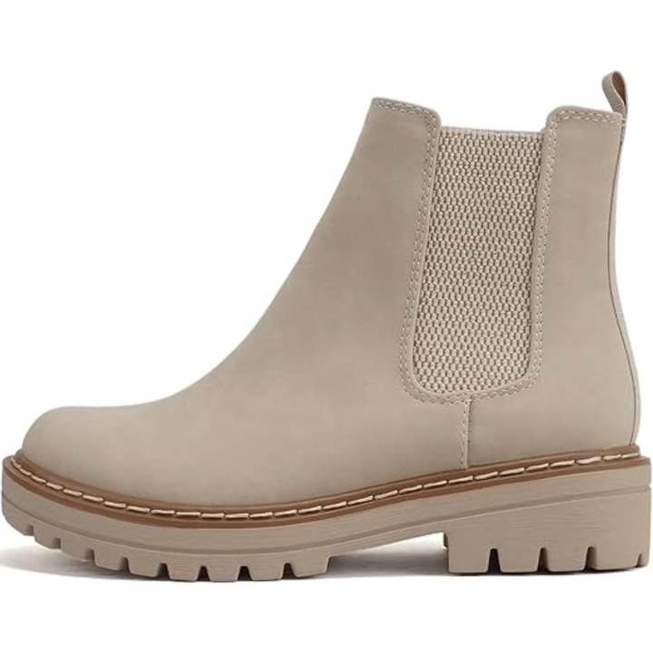 Comfortable low heel Chelsea ankle boots for women, fashionable and chic.