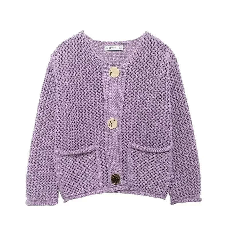 Breathable mesh knit cardigan for women, offering effortless style & a lightweight feel.