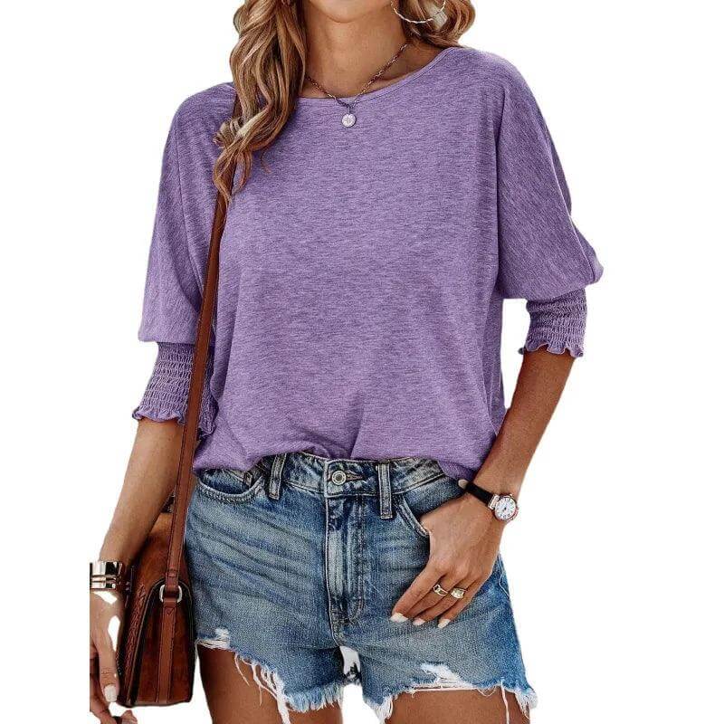 Comfortable & chic women's ribbed knit long sleeve top. Versatile style for modern fashion apparel.