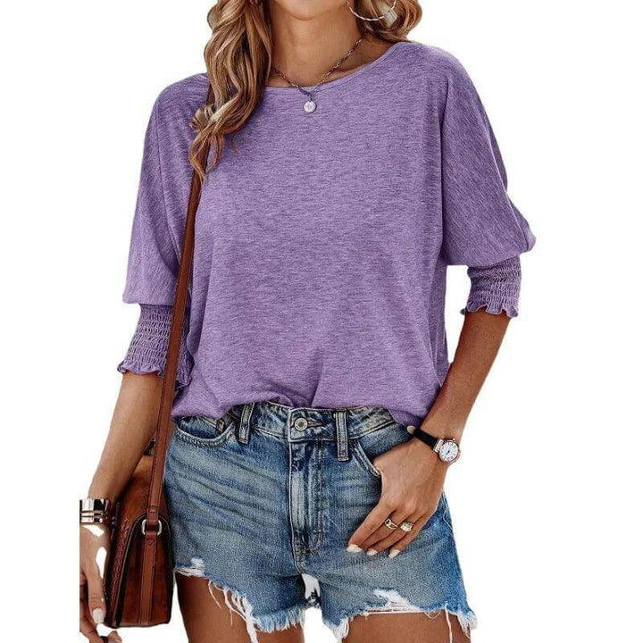 Comfortable & chic women's ribbed knit long sleeve top. Versatile style for modern fashion apparel.