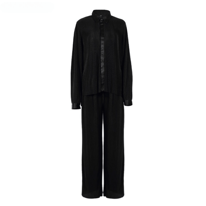 Fashionable women's long sleeve two-piece set, an elegant & matching casual outfit.
