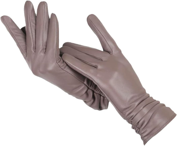 Sophisticated women's leather winter gloves, classic design for ultimate warmth & elegance.
