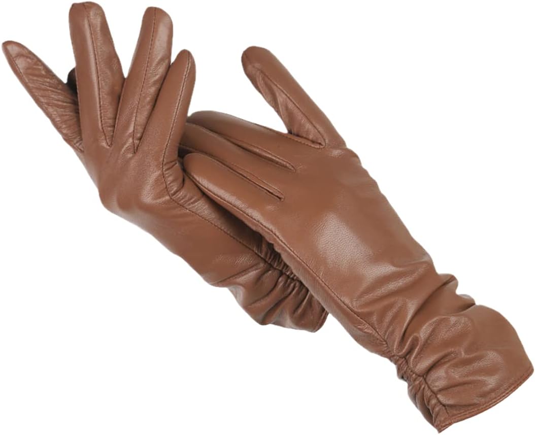 Nicole women's classic leather gloves, soft, stylish & warm for winter fashion.