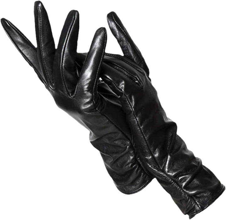 Classic women's leather winter gloves, an elegant fashion accessory to complete your look.