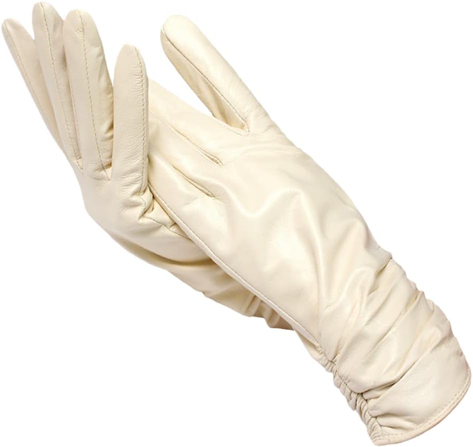 Nicole women's classic leather gloves, elegant & warm, essential winter fashion accessory.