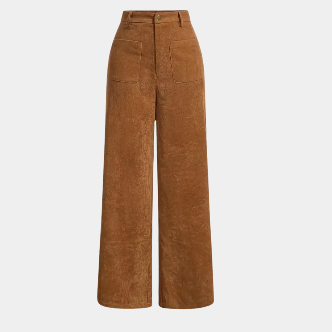 Women's classic corduroy trousers, comfortable & versatile for fall/winter fashion.