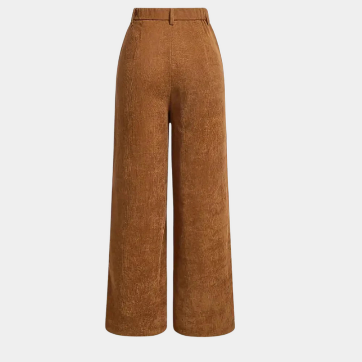 Soft corduroy women's trousers, timeless comfort for classic fall & winter style.