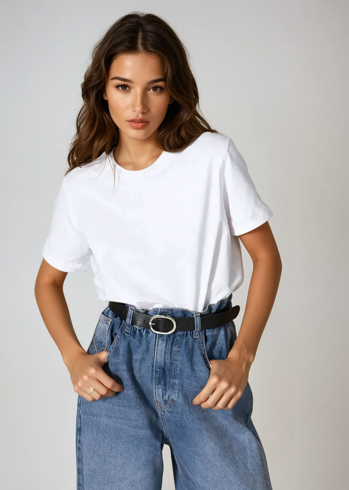 Women's classic short sleeve crew neck t-shirt. Versatile everyday basic tee for ultimate comfort.