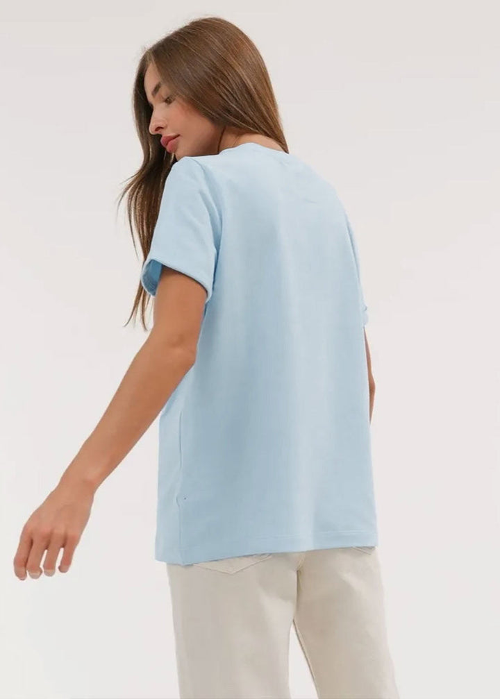 Bestselling women's short sleeve t-shirt. Classic crew neck, a comfortable wardrobe staple for everyday outfits.