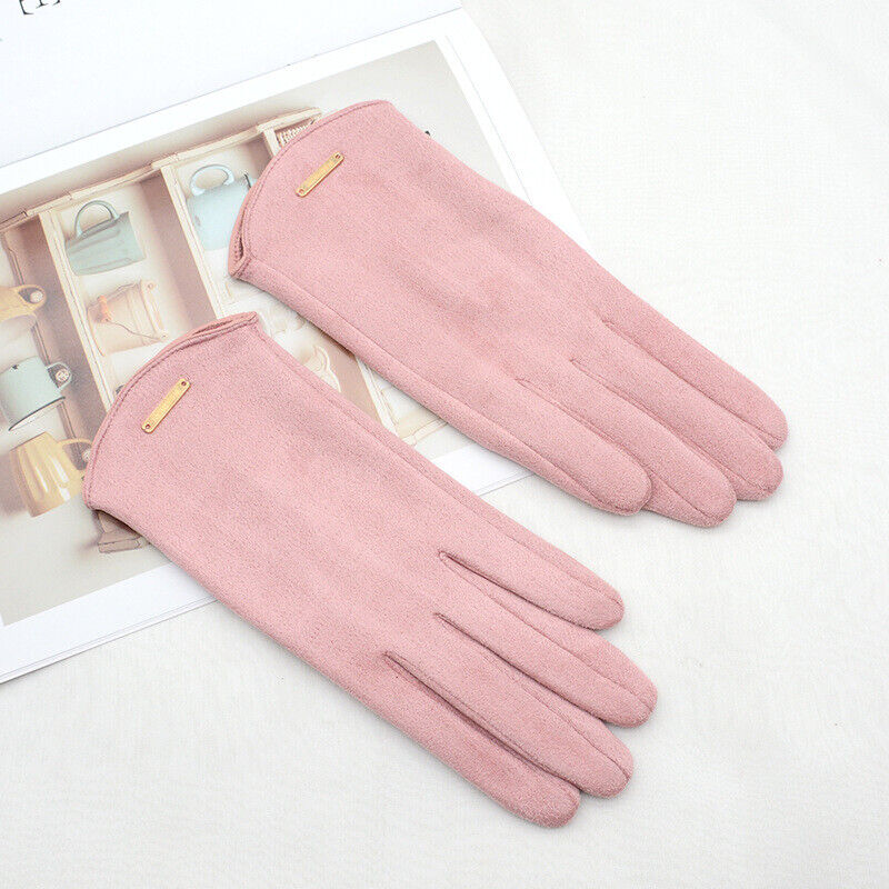 Fashionable women's winter gloves: warm suede with practical touchscreen fingertips.