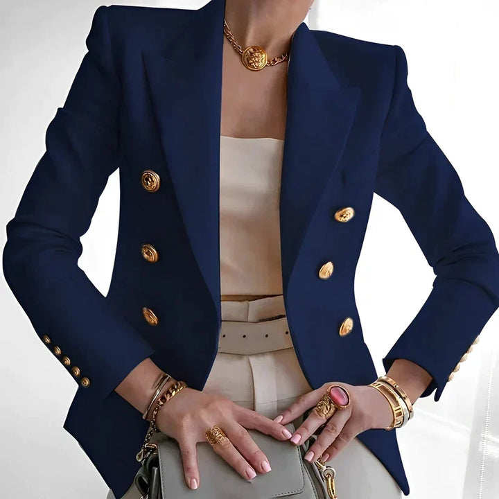 Versatile women's tailored blazer, an elegant layering piece for office, workwear & smart casual outfits.