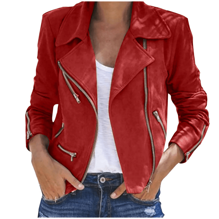 Versatile women's vintage grey jacket, offering classic comfort and enduring style.