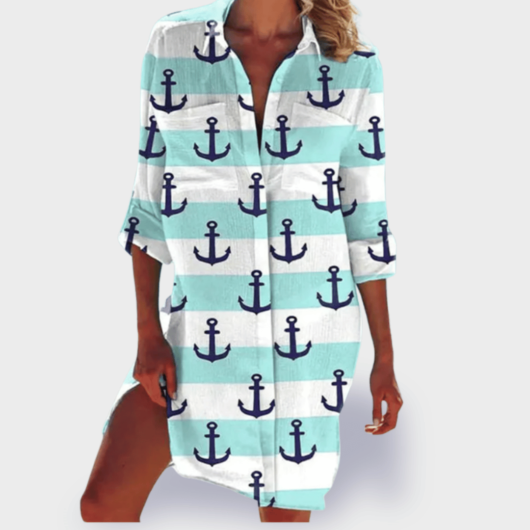 Women's colorful lightweight summer casual dress, perfect for everyday comfort and style.