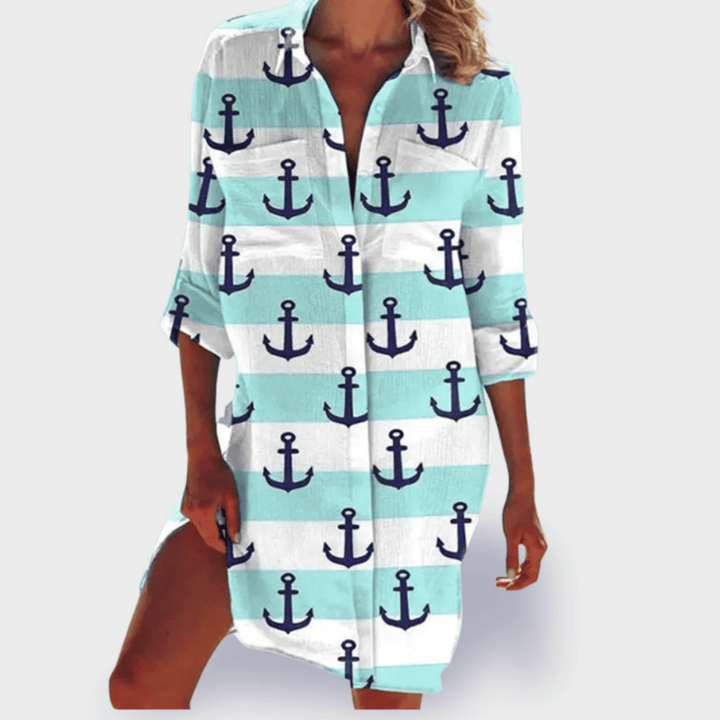 Women's colorful lightweight summer casual dress, perfect for everyday comfort and style.
