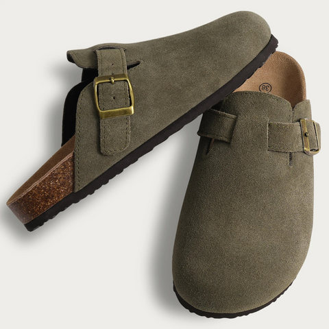 Cushioned women's slippers with orthopedic arch support for pressure relief & daily comfort. Non-slip design.