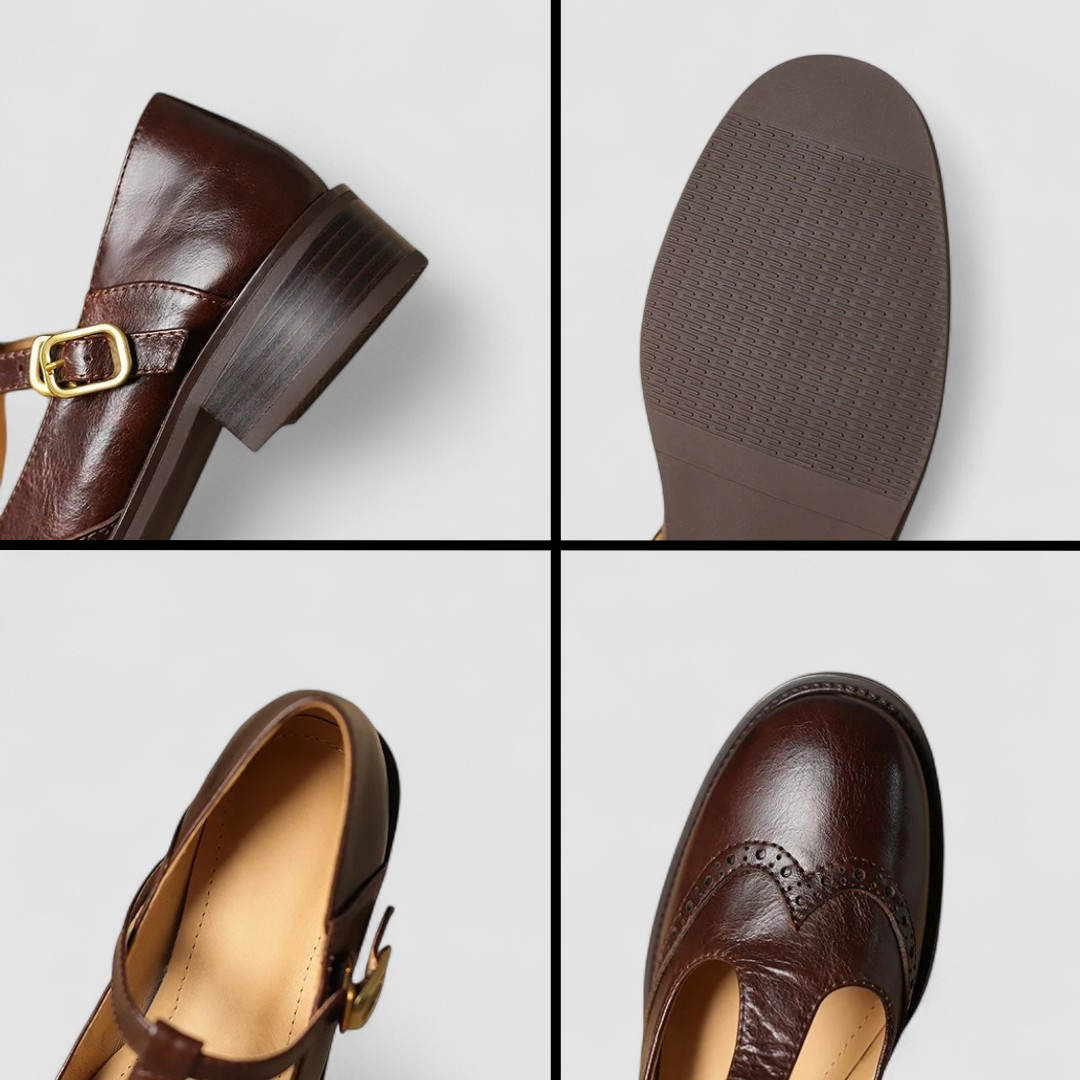 Soft, breathable upper on women's comfortable Mary Jane flats, ideal for all-day casual wear.