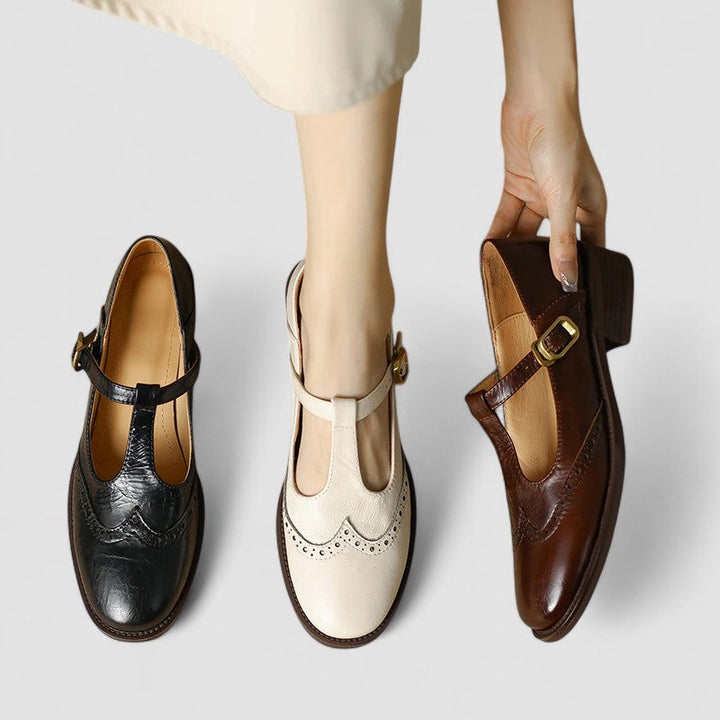 Cushioned Mary Jane flats for women, offering all-day comfort for walking & casual wear.