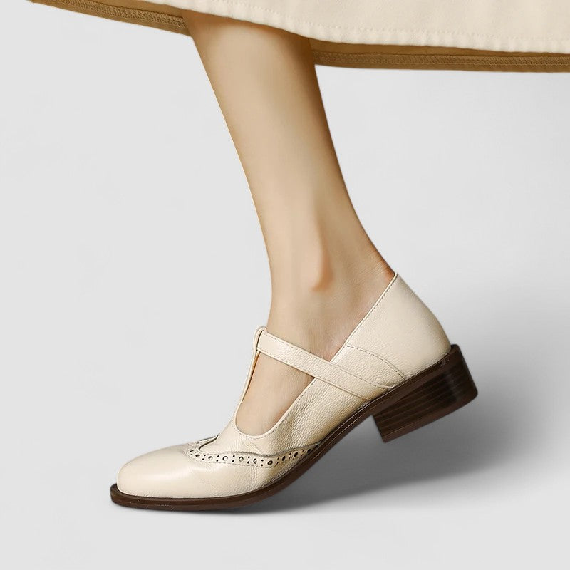 Easy slip-on Mary Jane flats for women, combining classic style with casual comfort & convenience.