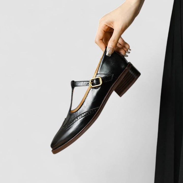 Women's Mary Jane flats featuring a secure, comfortable strap; great for everyday support.