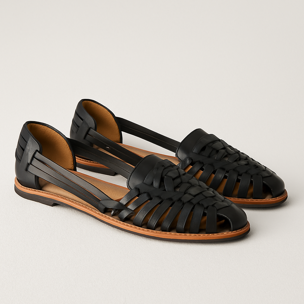 Comfortable women's closed toe sandals with strappy design & adjustable slingback strap. Ideal casual footwear.