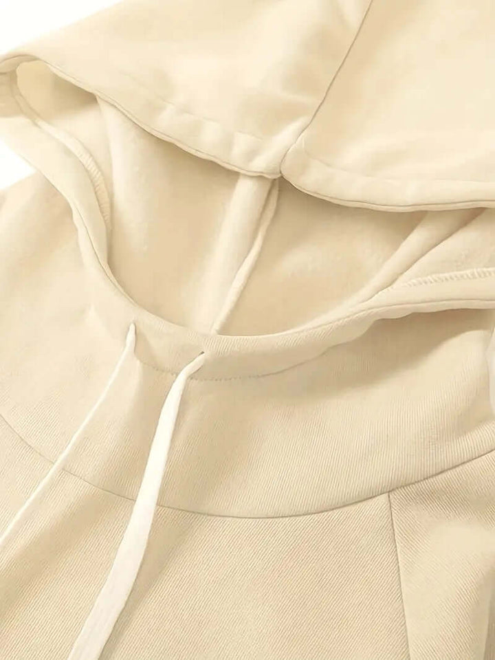 Soft cotton blend women's hoodie & pants set; ultimate comfort for sportswear or lounging.