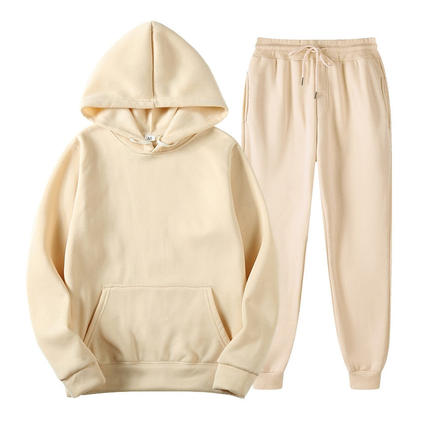 Comfortable women's two-piece jogging set, blending style and ease for any day.