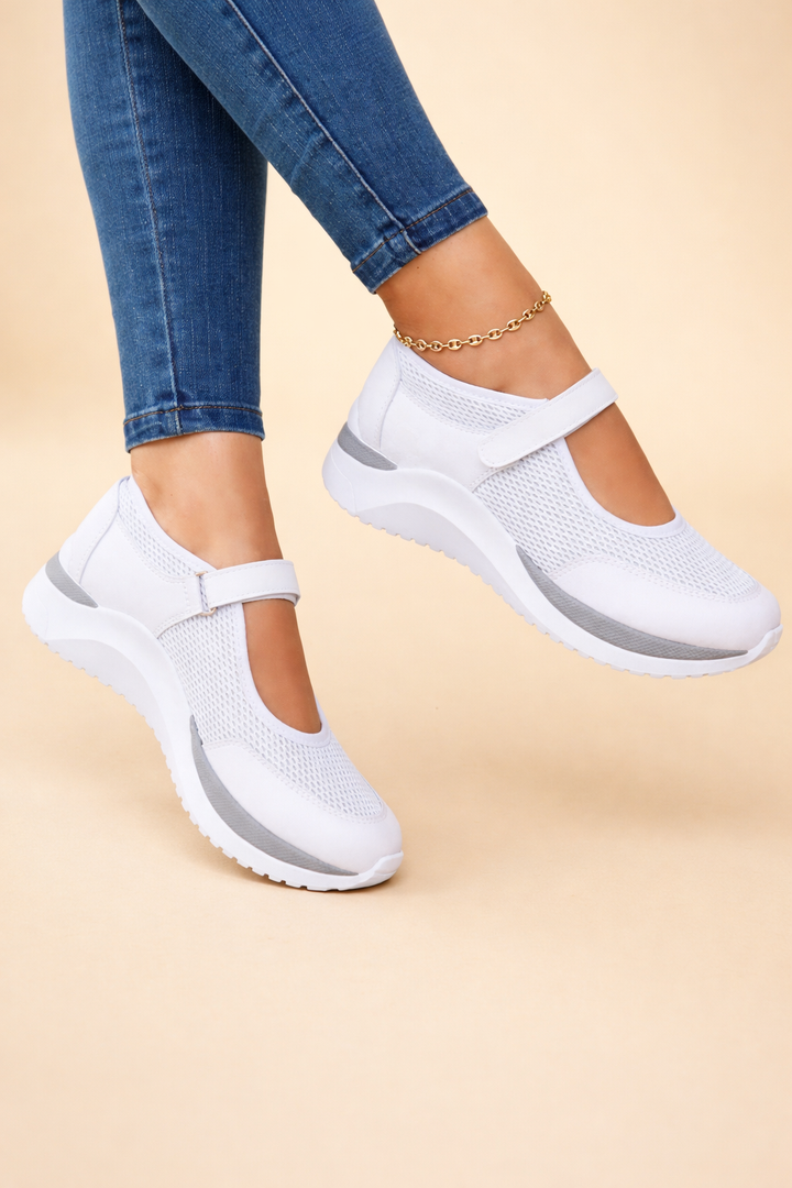 Women's comfortable Mary Jane sneakers with all-day support, ideal for walking and casual wear.