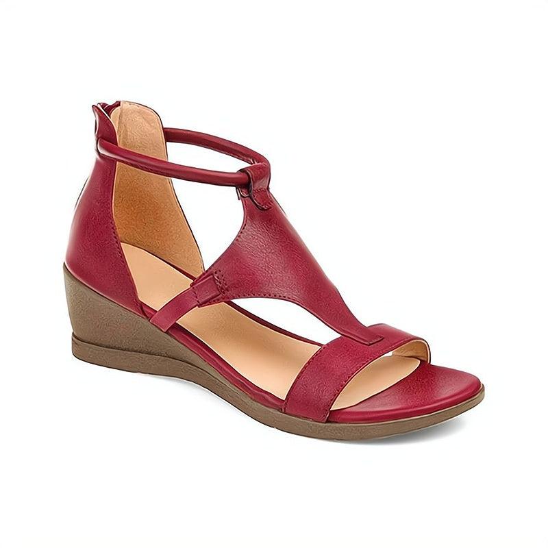 Stylish women's minimalist wedge sandals, easy slip-on design, summer fashion
