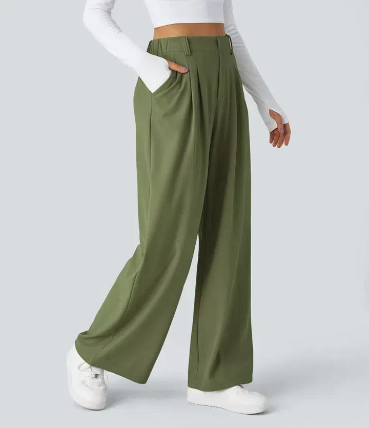 Casual women's stretch pants in a relaxed fit, perfect for comfortable everyday wear. Stylish & flexible fashion.