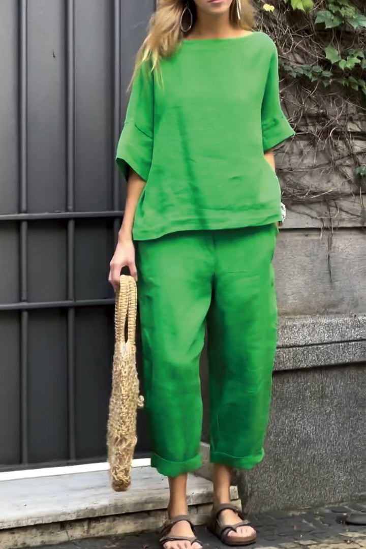 Women's comfortable & stylish shirt and pants set, perfect for casual wear and everyday fashion.
