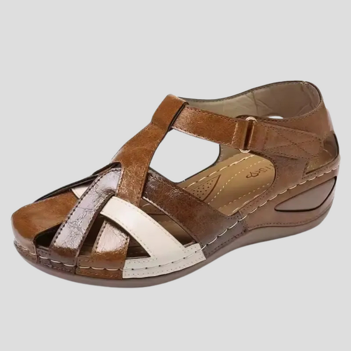 Adjustable women's orthopedic walking sandals, featuring arch support for superior comfort & daily foot relief.