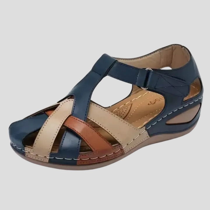 Women's comfortable arch support walking sandals. Open-toe, adjustable slip-on for casual summer daily wear.