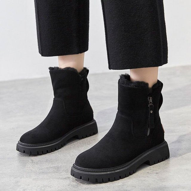 Women's comfortable warm winter boots, waterproof & slip-resistant for cold weather & snow.